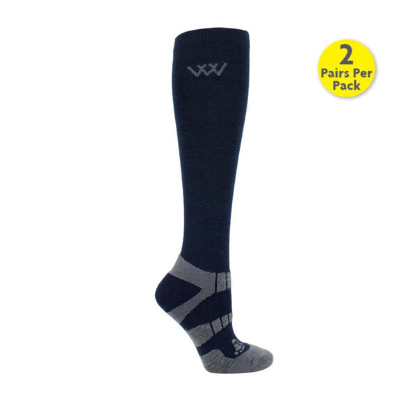 Woof Wear Winter Riding Socks - Navy/Grey