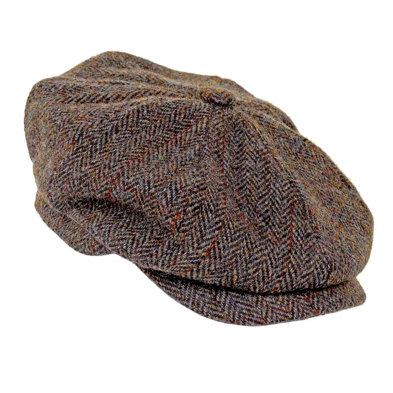 Heather Scotts Newsboy Cap Green/Brown
