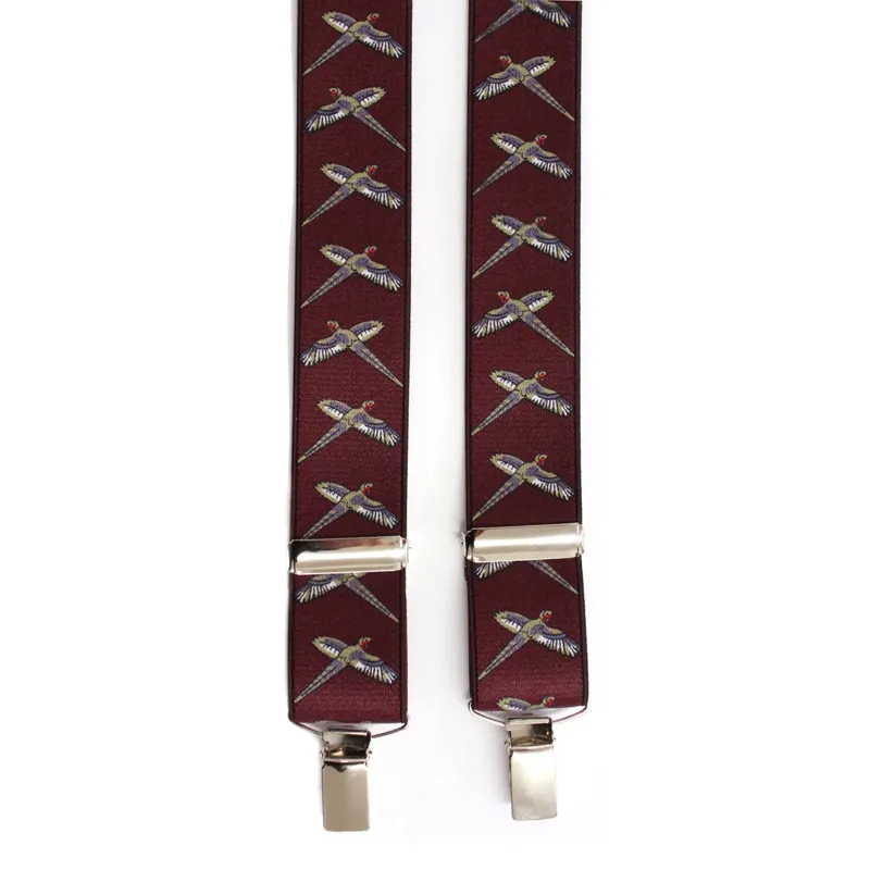 Soprano Pheasant Braces - Burgundy