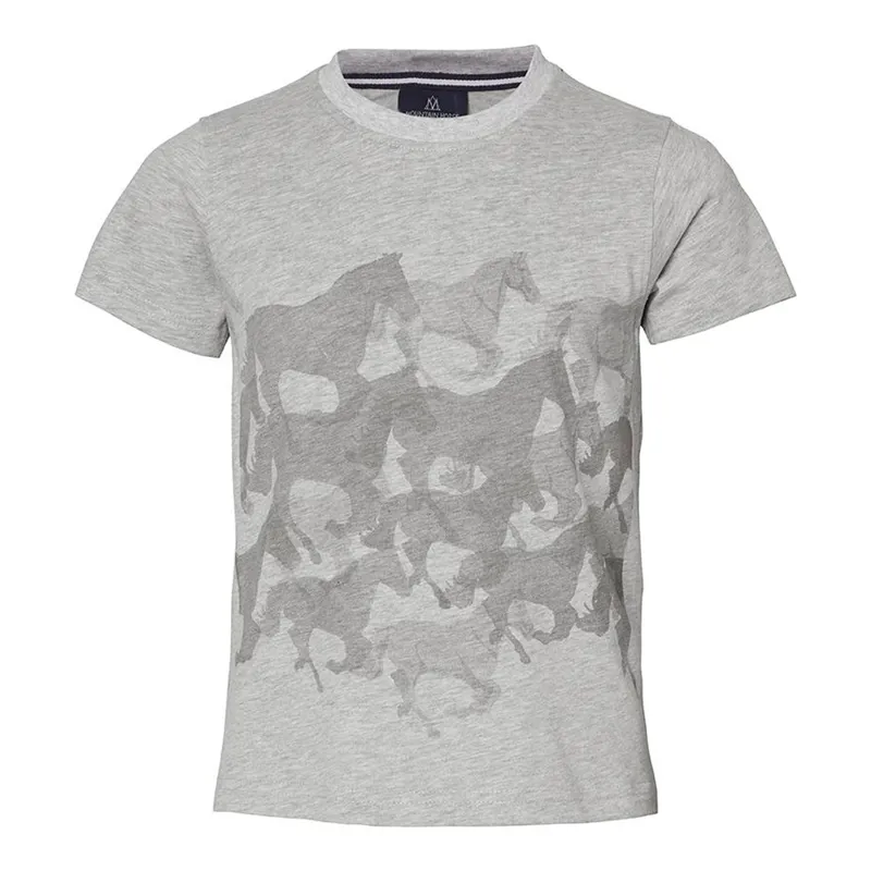Mountain Horse Junior Running Horse Tee - Grey Melange