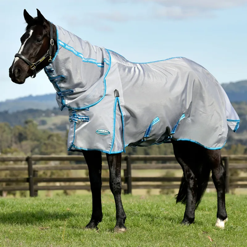 WeatherBeeta ComFiTec Hexi Shield Combo Fly Rug - Silver/Teal