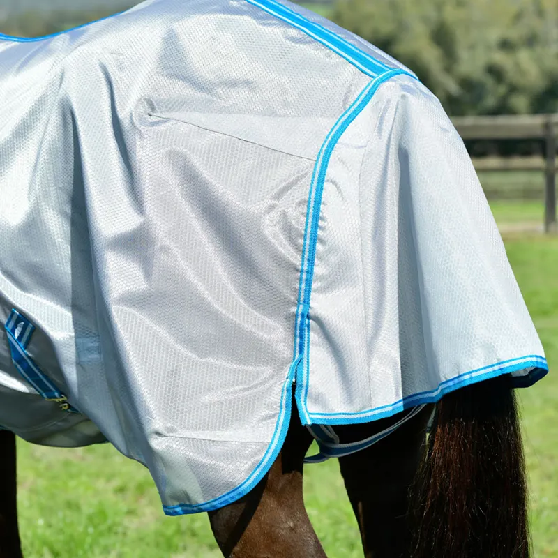 WeatherBeeta ComFiTec Hexi Shield Combo Fly Rug - Silver/Teal-5