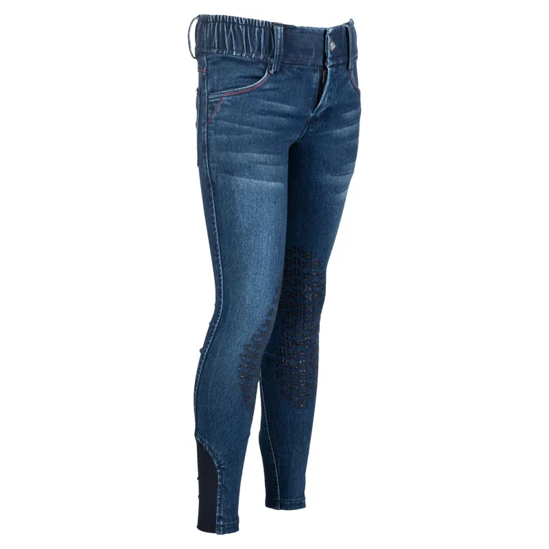 HKM Kids Aymee Denim Breeches - Deep Blue