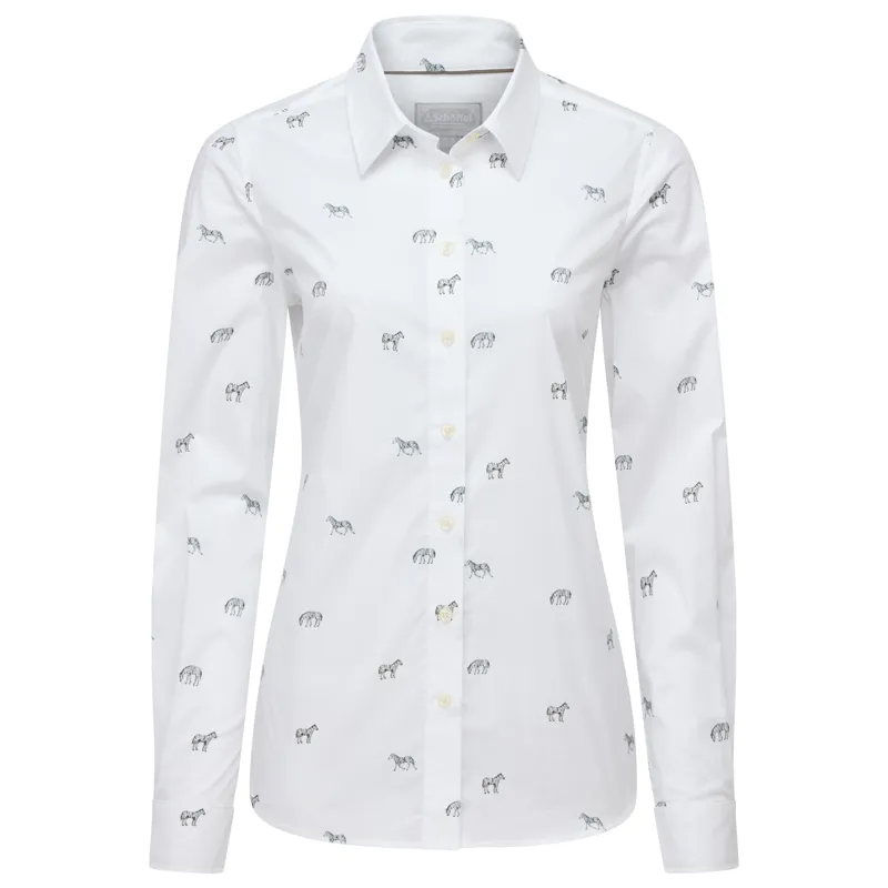 Schoffel Ladies Norfolk Shirt - Zebra Print