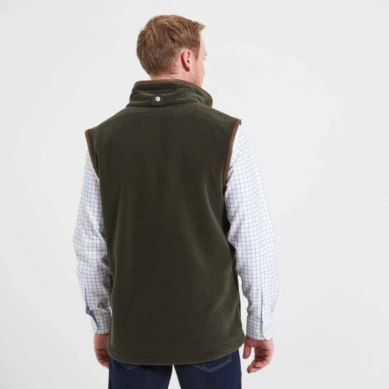 Schoffel Men's Oakham Fleece Gilet - Dark Olive-2