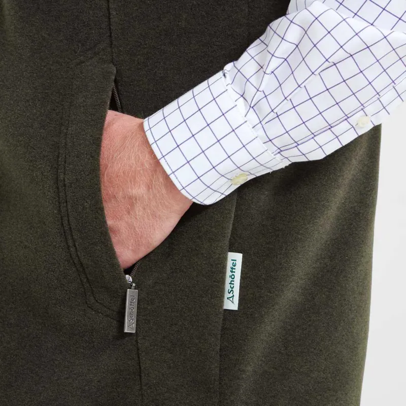 Schoffel Men's Oakham Fleece Gilet - Dark Olive-3