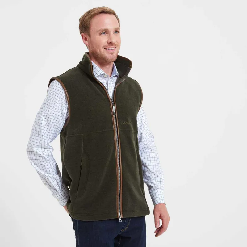 Schoffel Men's Oakham Fleece Gilet - Dark Olive-1