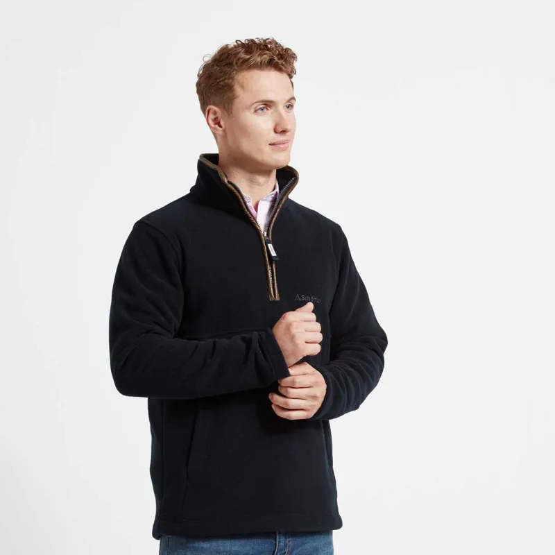 Schoffel Men's Berkeley Quarter Zip Fleece - Navy-2