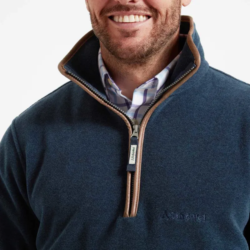 Schoffel Mens Berkeley Zip Fleece - Petrol Blue-3