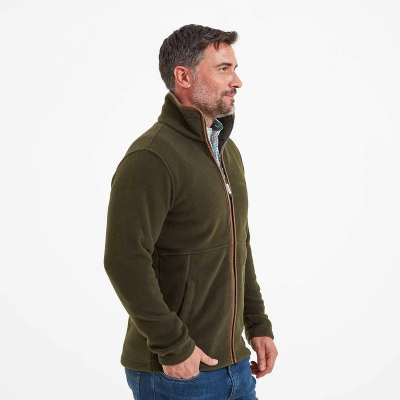 Schoffel Men's Cottesmore Fleece Jacket - Dark Olive -2