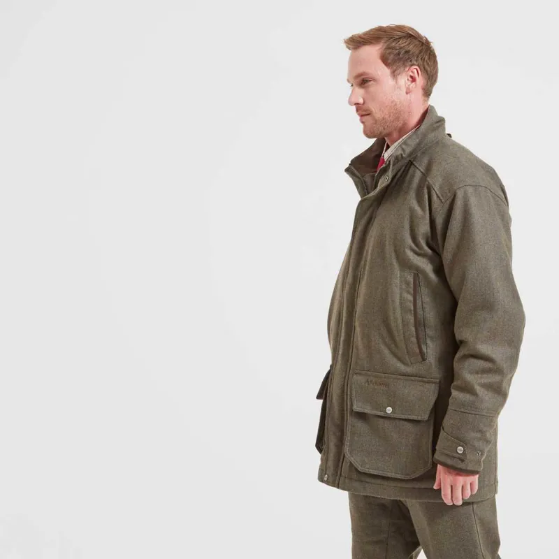 Schoffel Mens Ptarmigan Tweed Classic Coat - Loden Green-2
