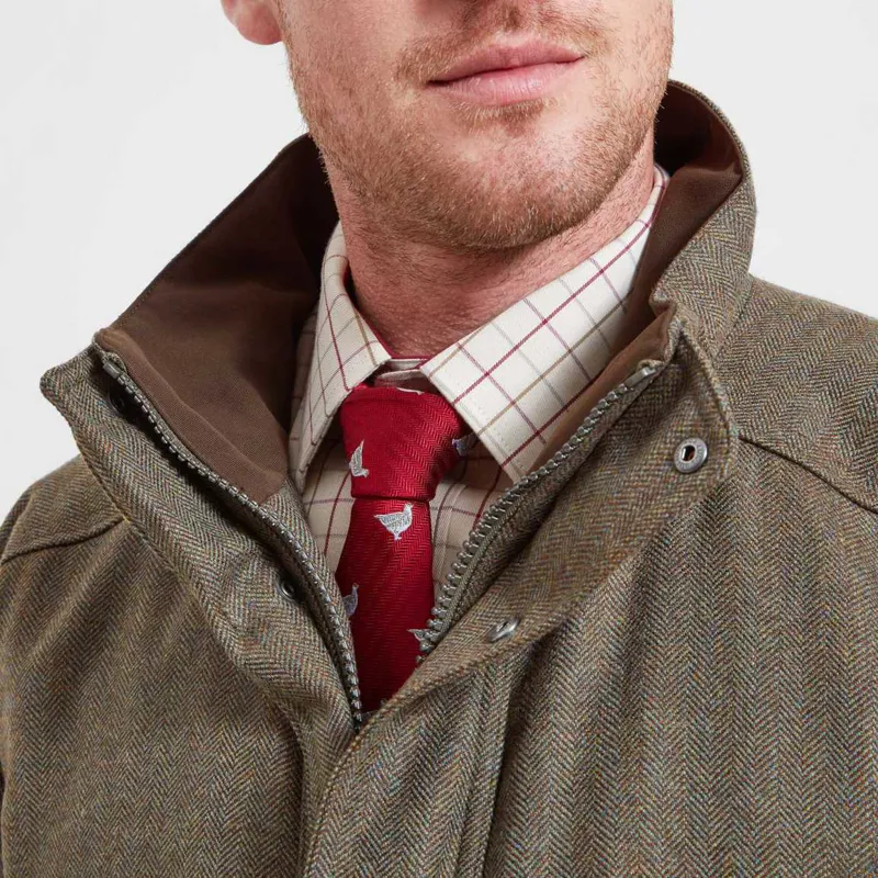 Schoffel Mens Ptarmigan Tweed Classic Coat - Loden Green-3