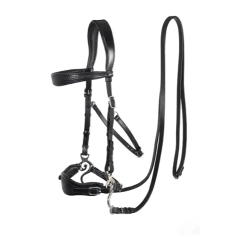 F.R.A Fiore Hackamore Bridle - Black