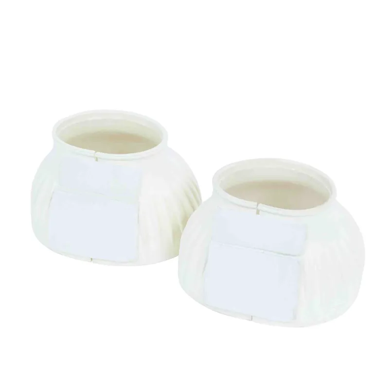 Saxon Ribbed Touch Tape Overreach Boots - White