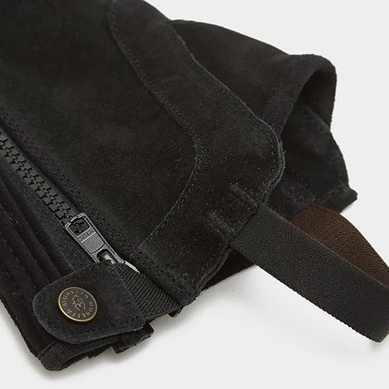 Moretta Suede Half Chaps - Adult Black-1
