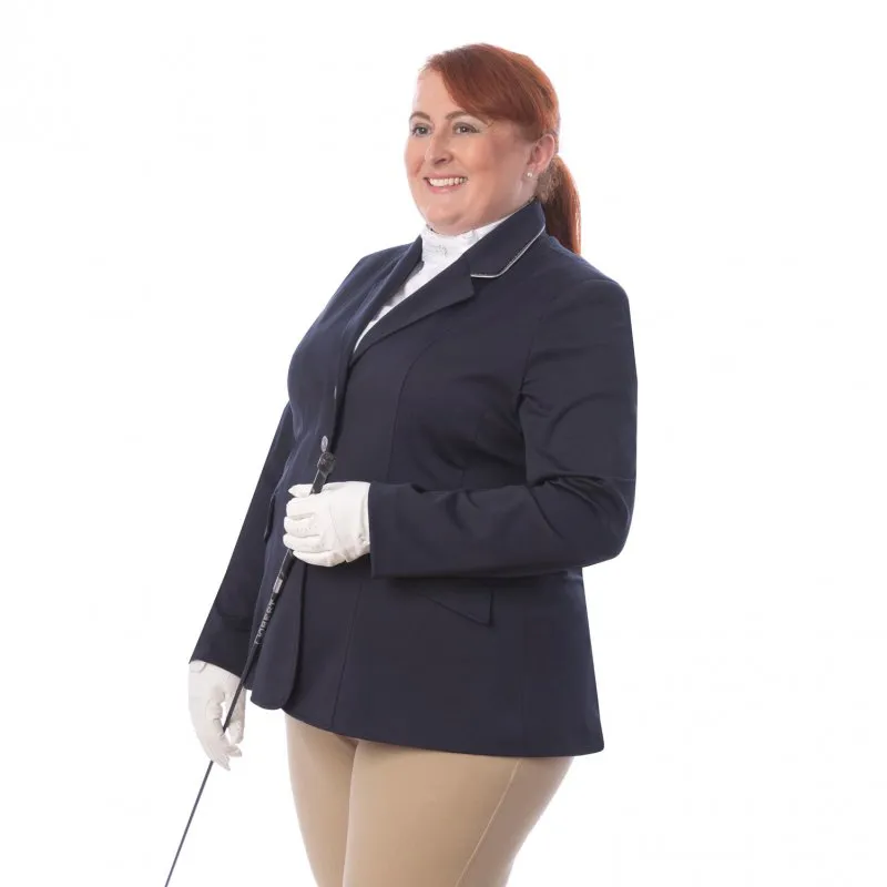Equetech Jersey Deluxe Competition Jacket - Black/Silver-3