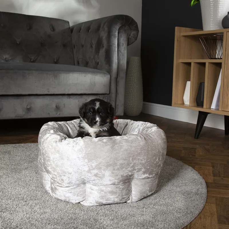 Scruffs Velvet Donut Bed - Purple-2