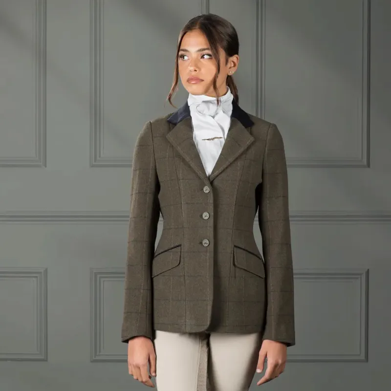 Aubrion Ladies Saratoga Jacket - Green Check-2