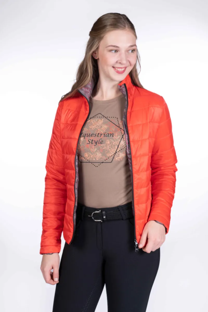 HKM Ladies Quilted Savona Jacket - Red-1