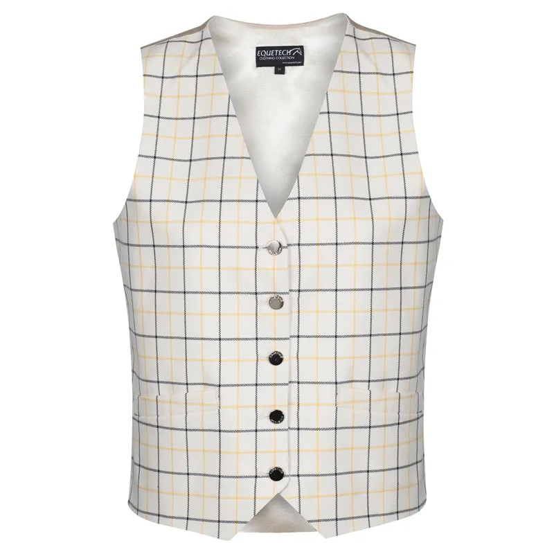 Classic Tattersall Check Waistcoat Gold/Black Check-2