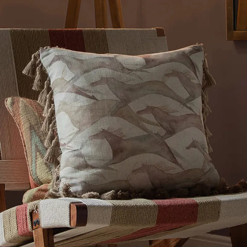 Voyage Maison Dakota Printed Feather Cushion - Sepia-2