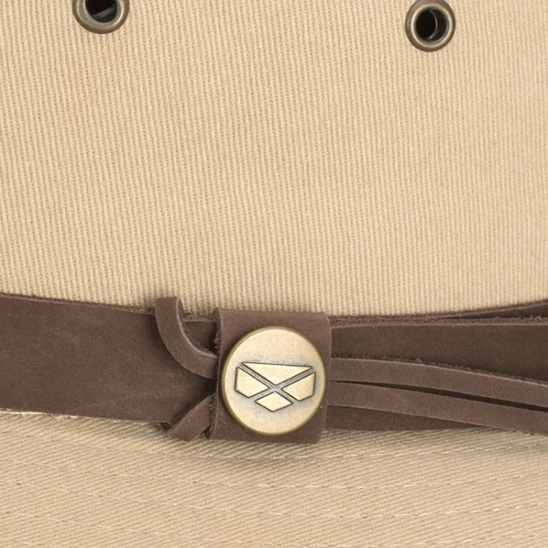 Hoggs of Fife Panmure Canvas Foldable Hat - Sand-1
