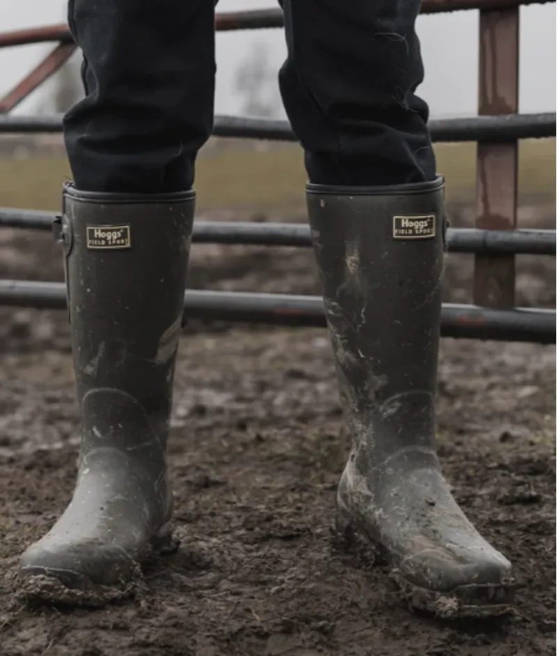 Hoggs of Fife Field Sport Neoprene Lined Wellington - Green-2