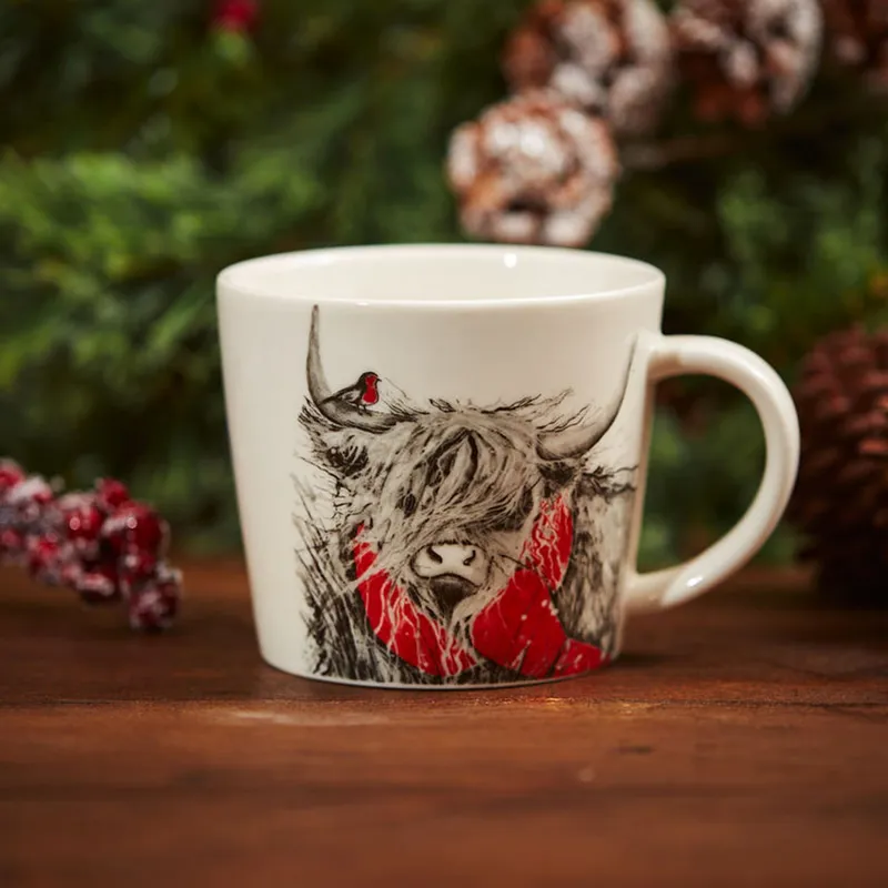 Langs Christmas Highland Cow Mug