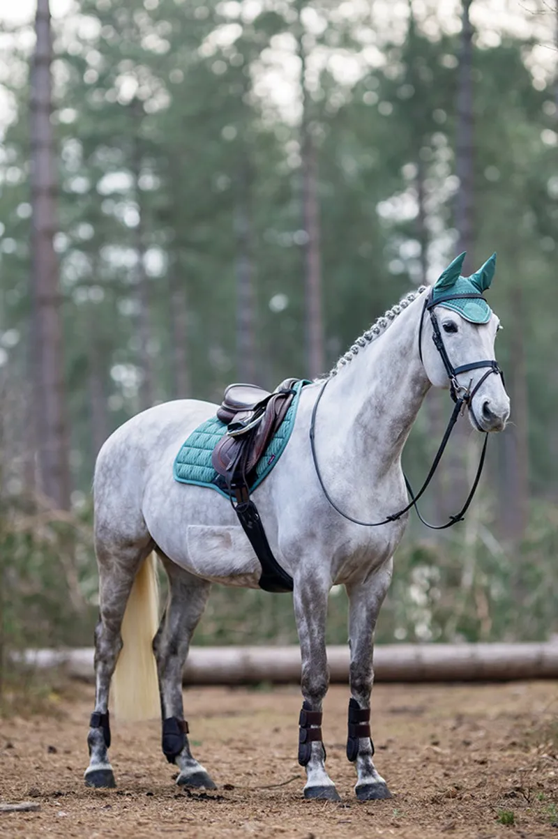 LeMieux Classic Fly Hood - Ice Blue-2