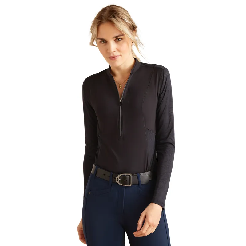 Ariat Ladies Breathe 1/2 Zip Baselayer - Black