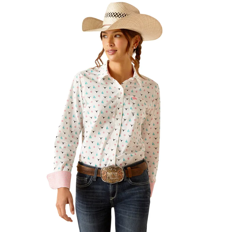 Ariat Ladies Kirby Shirt - Steer Garden