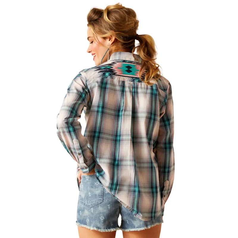 Ariat Ladies Real Billie Jean Shirt - Tomboy Plaid-1
