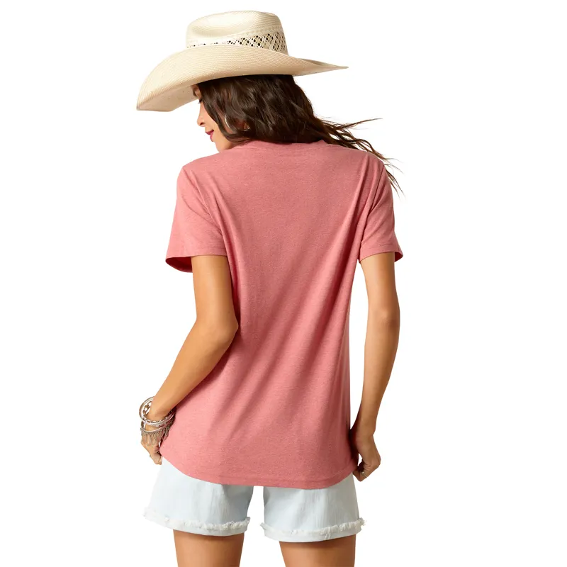 Ariat Ladies Souvenir T Shirt - Garnet Heather-1
