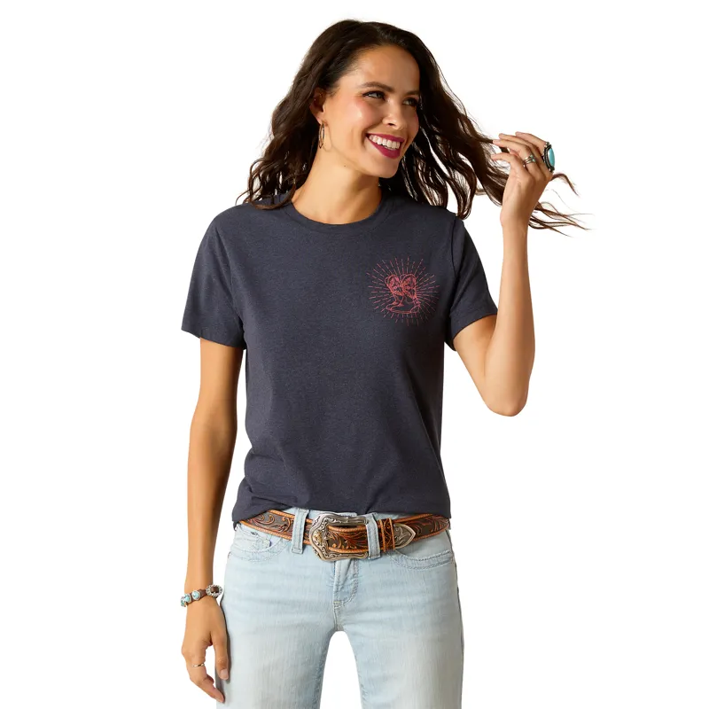 Ariat Ladies Genuine T Shirt - Admiralty Blue Heather