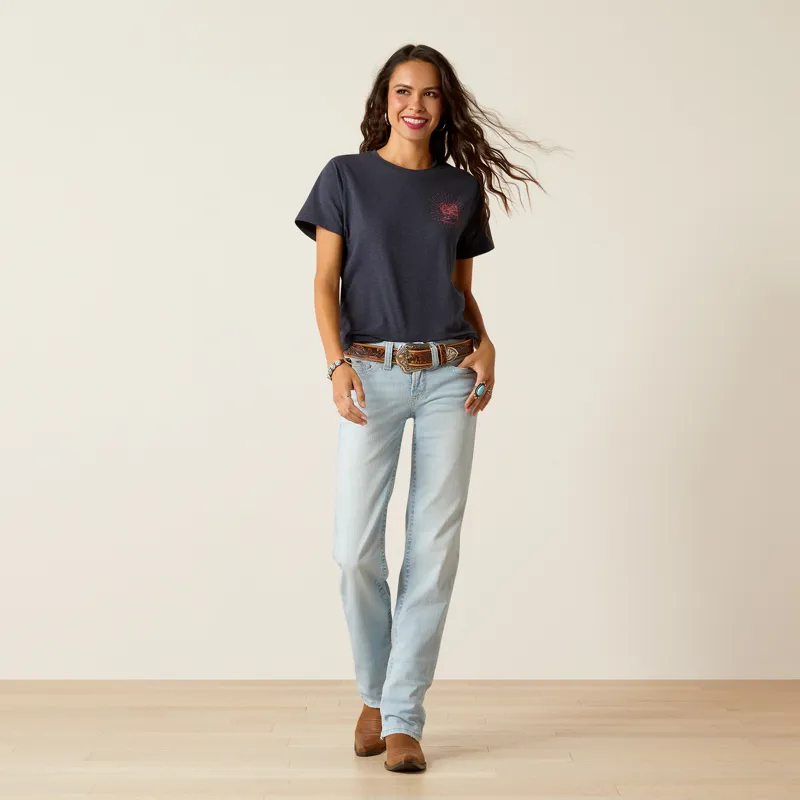 Ariat Ladies Genuine T Shirt - Admiralty Blue Heather-4