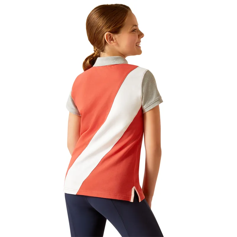 Ariat Youth Taryn Polo Shirt - Baked Apple-1