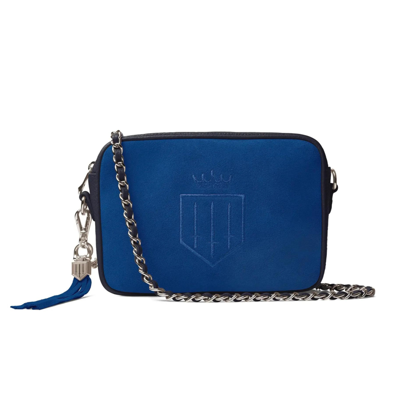 Fairfax and Favor Premium Stockist Finsbury Cross Body Bag - Porto Blue/Navy Suede-1