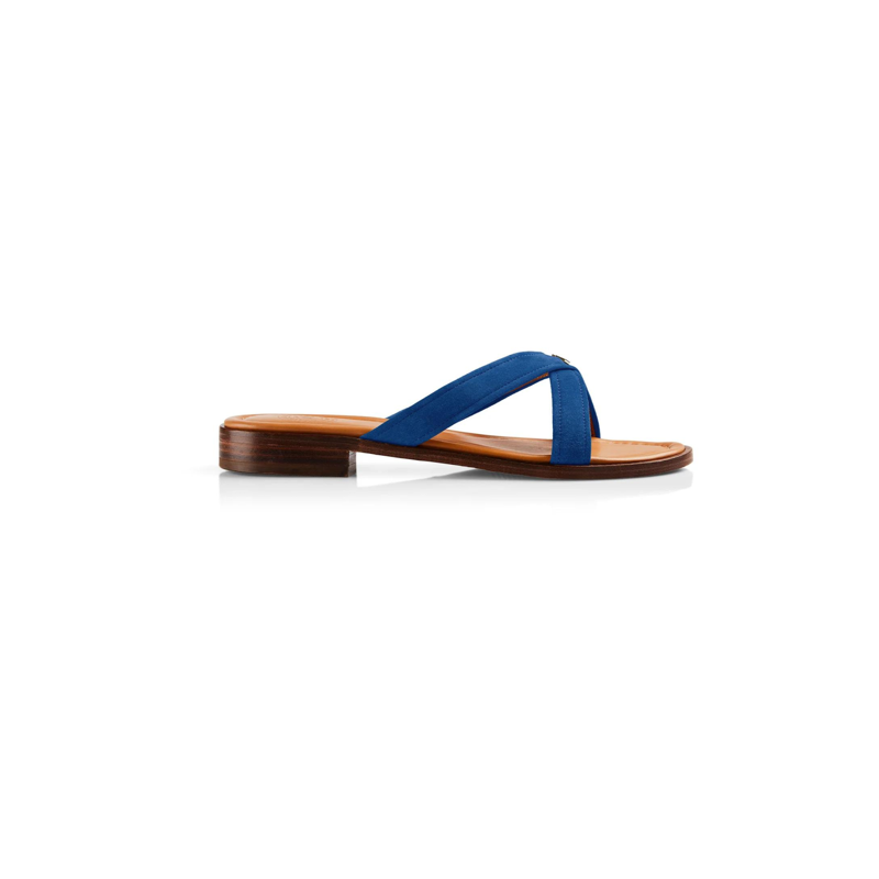 Fairfax and Favor Holkham Sandal - Porto Blue Suede-3