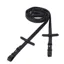 Schockemohle Soft Rubber Reins With Stops - Black/Silver