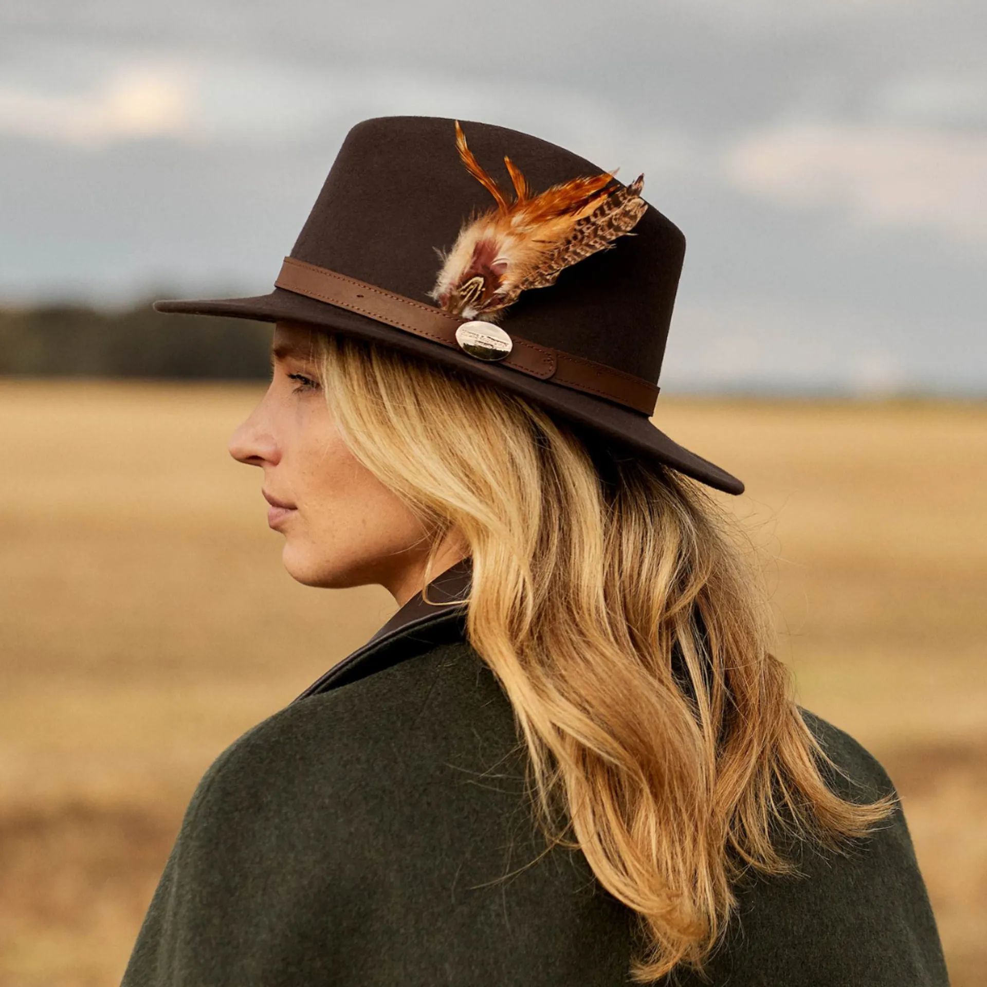 Hicks and Brown The Suffolk Fedora Dark Brown - Main Image