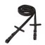 Schockemohle Soft Rubber Reins With Stops - Dark Brown/Silver