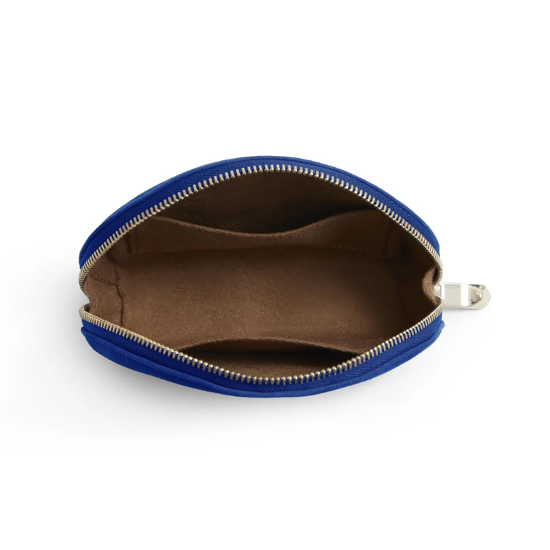 Fairfax and Favor Chiltern Coin Purse - Porto Blue Suede-2