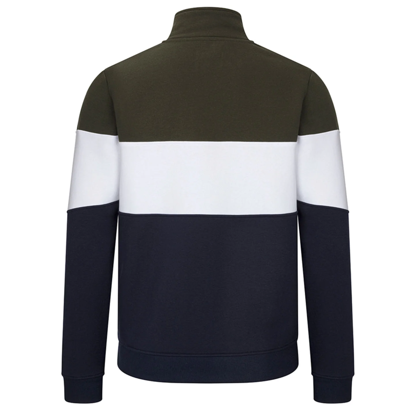 Hoggs Of Fife Mens Dumfries 1888 1/4 Zip Jumper - Forest/White-1