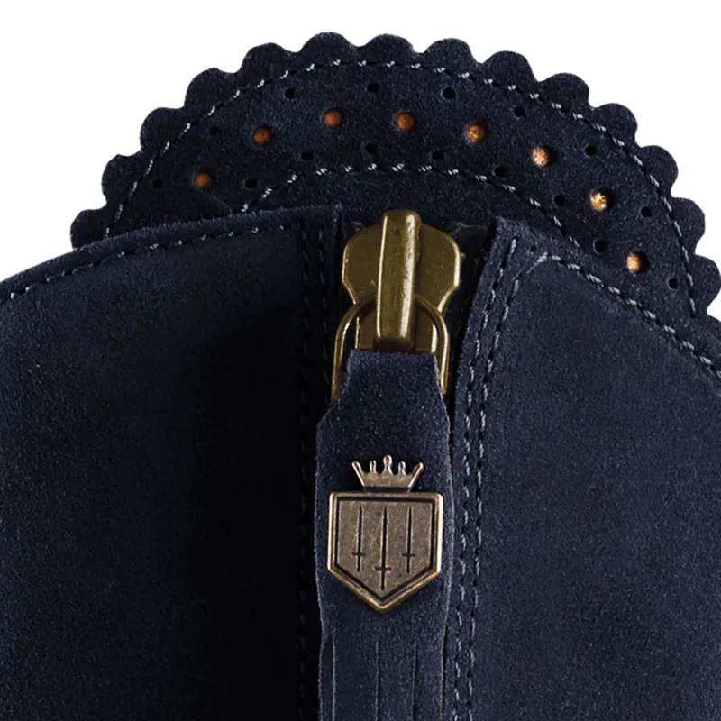 Fairfax and Favor Heeled Regina Boots - Navy-4