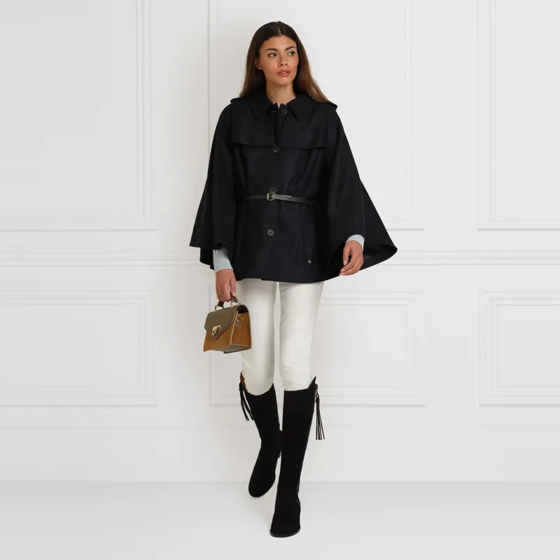 Fairfax and Favor Heeled Regina Boots - Navy-6