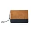 Fairfax and Favor Highbury Clutch Bag - Tan/Navy Suede