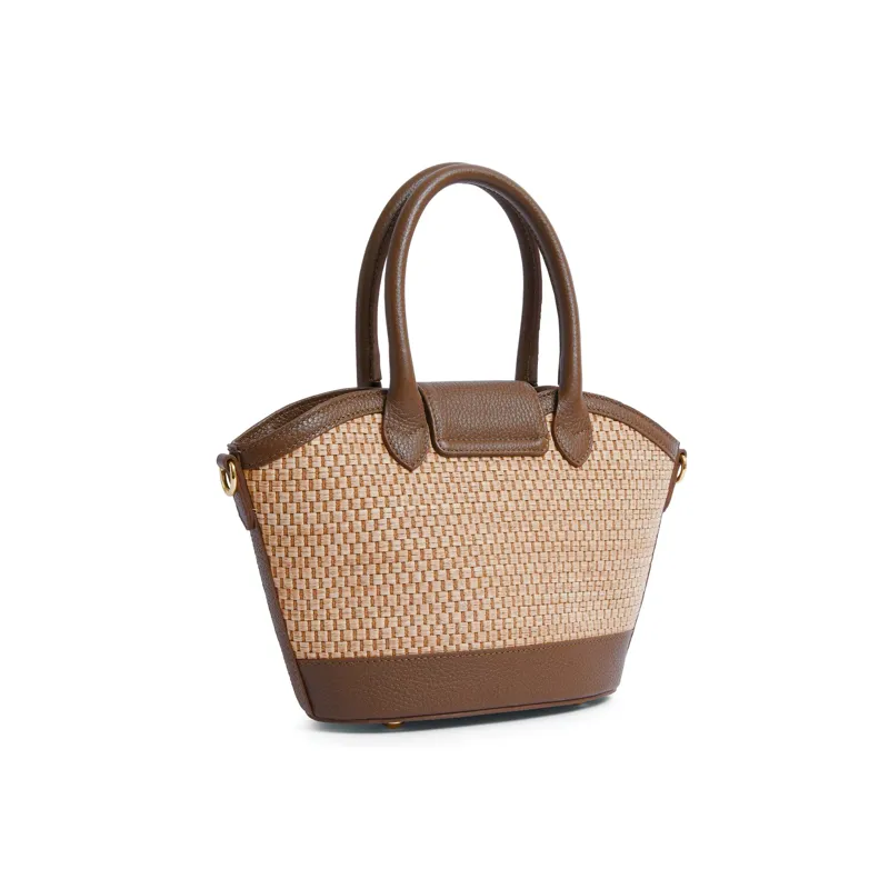 Fairfax and Favor Mini Basket Bag - Tan-2