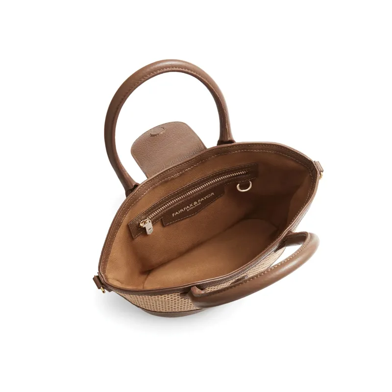 Fairfax and Favor Mini Basket Bag - Tan-3