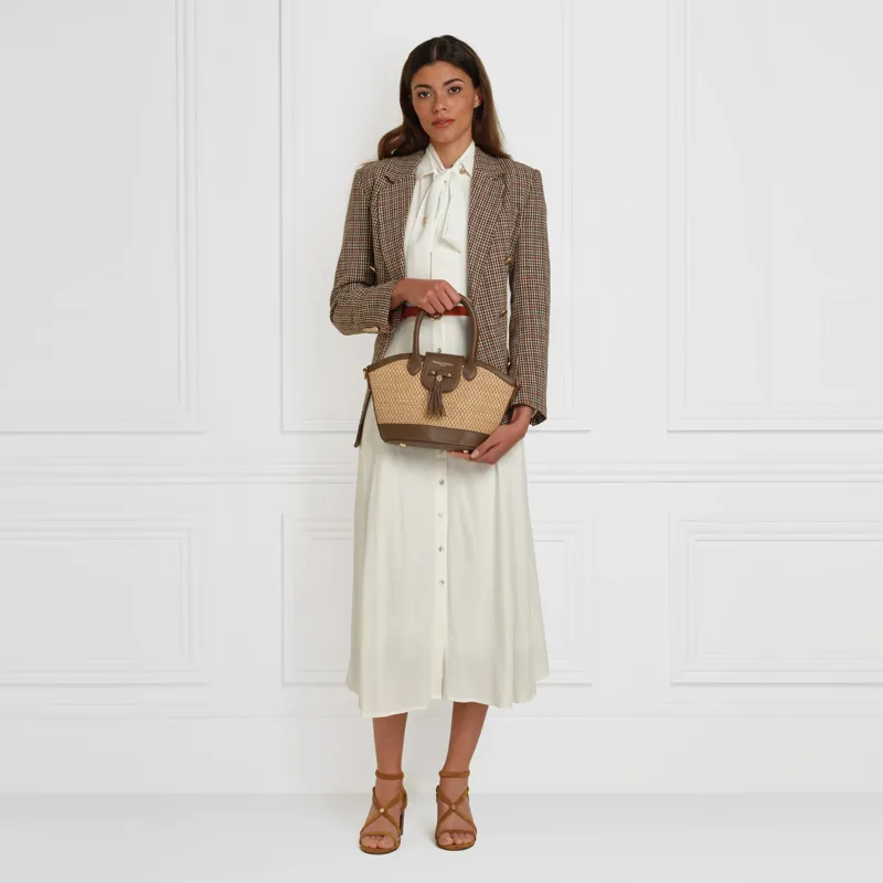 Fairfax and Favor Mini Basket Bag - Tan-6