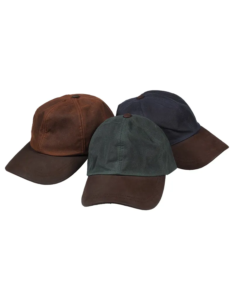 Hoggs of Fife Waxed Baseball Cap - Brown-2